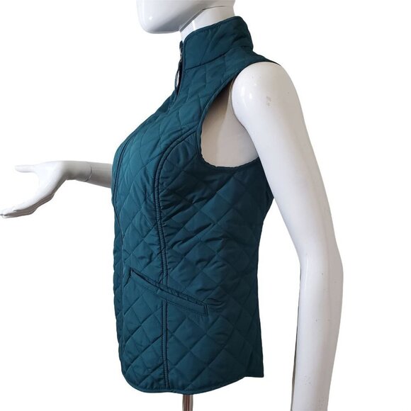 Van Heusen Black XSmall Quilted Sleeveless Vest Full Zip Polyester NEW - Picture 3 of 7